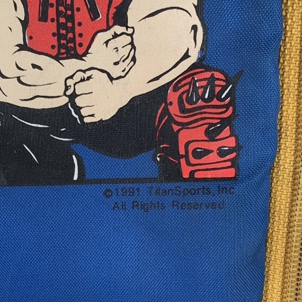 Vintage WWF Superstars Wrestling Bookbag Backpack 1991!!!!